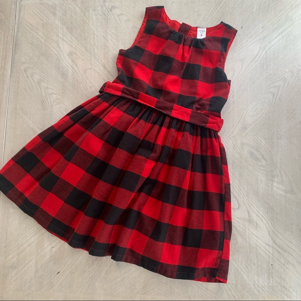 Carter’s flannel Plaid Girls Dress